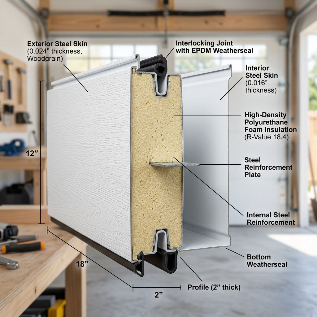 Polyurethane foam insulation cross-section