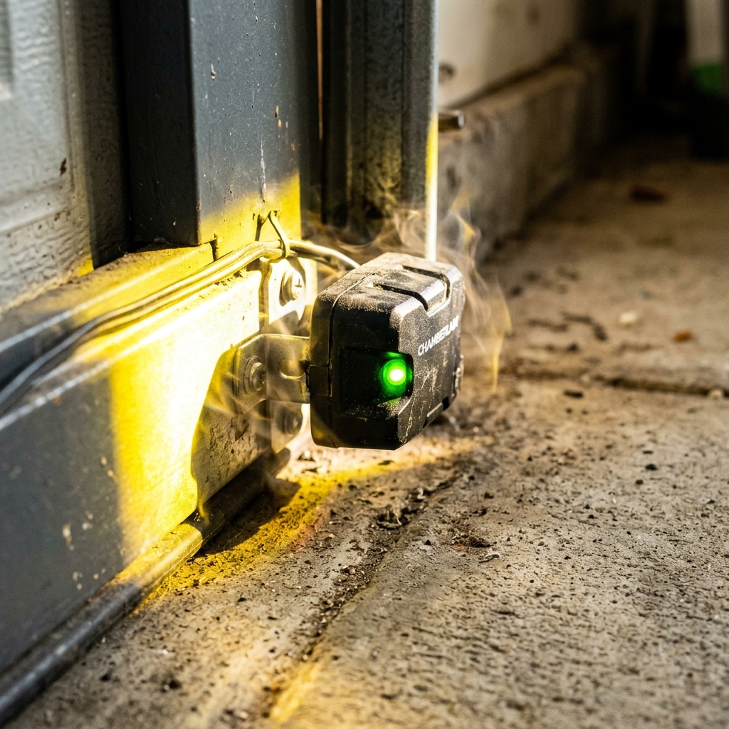 Safety sensor blinded by sunlight glare