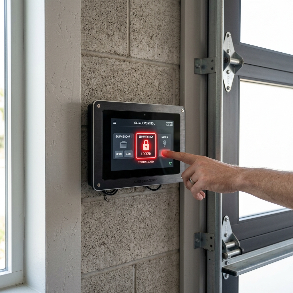 Smart wall button console locked